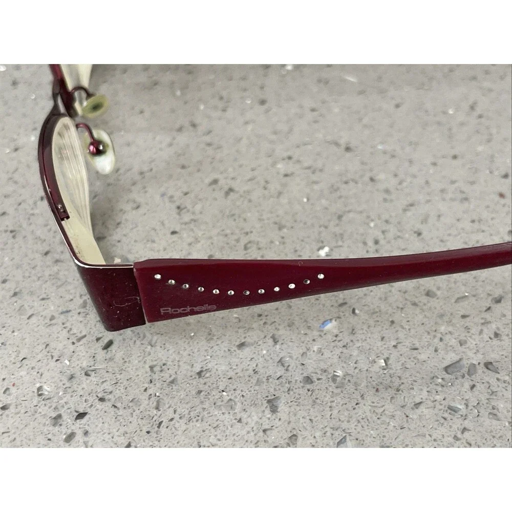 Rochelle Gagnon RG361 Italy Eyeglasses Frames ONLY 50-18-135 Col. Merlot red